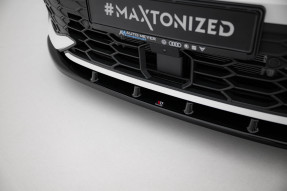 Maxton Design spoiler predného nárazníka VW Golf VIII GTI / GTE / R-Line Ver.1 po FL - čierny lesklý