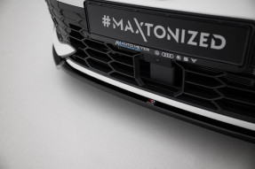 Maxton Design spoiler predného nárazníka VW Golf VIII GTI / GTE / R-Line Ver.3 po FL - čierny lesklý