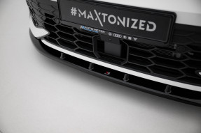 Maxton Design spoiler predného nárazníka VW Golf VIII GTI / GTE / R-Line Ver.5 po FL - čierny lesklý