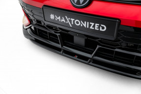 Maxton Design spoiler predného nárazníka VW Golf VIII GTI CLUBSPORT po FL Ver.1 - čierny lesklý