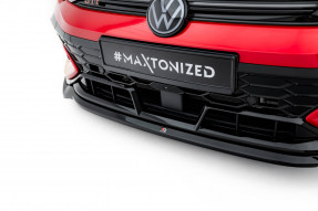 Maxton Design spoiler predného nárazníka VW Golf VIII GTI CLUBSPORT po FL Ver.4 - čierny lesklý