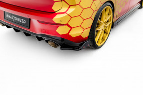 Maxton Design bočné spoilery zadného nárazníka + krídielka VW Golf VIII GTI CLUBSPORT po FL Ver.1 - čierny lesklý