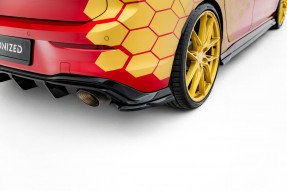 Maxton Design bočné spoilery zadného nárazníka VW Golf VIII GTI CLUBSPORT po FL Ver.3 - čierny lesklý