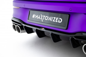 Maxton Design spoiler zadného nárazníka VW Golf VIII R po FL Ver.2 - čierny lesklý
