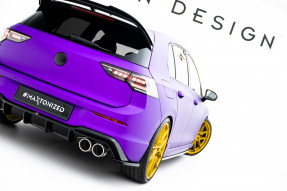 Maxton Design bočné spoilery zadného nárazníka VW Golf VIII R Ver.4 po FL - čierny lesklý