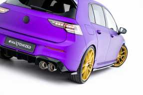 Maxton Design bočné spoilery zadného nárazníka VW Golf VIII R Ver.6 po FL - čierny 