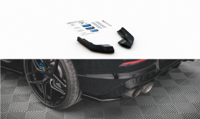 Maxton Design bočné spoilery zadného nárazníka VW Golf VIII R pred FL Ver.2 - čierny lesklý