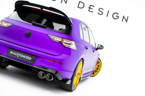 Maxton Design bočné spoilery zadného nárazníka + krídielka VW Golf VIII R po FL Ver.2 - čierny lesklý