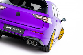Maxton Design bočné spoilery zadného nárazníka VW Golf VIII R Ver.8 - čierny lesklý