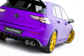 Maxton Design bočné spoilery zadného nárazníka Street Pro VW Golf VIII R Ver.2 - čierny 