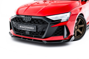 Maxton Design spoiler predného nárazníka AUDI RS3 8Y Sedan po FL Ver.3 - čierny lesklý