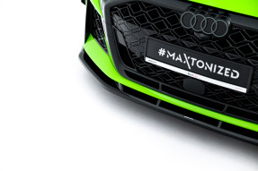 Maxton Design spoiler predného nárazníka AUDI RS3 8Y Sportback po FL Ver.1 - čierny lesklý