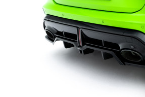Maxton Design spoiler zadného nárazníka (s vertikálnym rebrovaním) AUDI RS3 8Y Sportback po FL Ver.3 - čierny lesklý