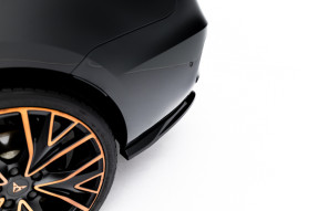 Maxton Design bočné spoilery zadného nárazníka CUPRA Leon ST po FL Ver.4 - čierny lesklý 