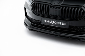 Maxton Design spoiler predného nárazníka ŠKODA Superb IV Sportline Ver.1 - čierny lesklý