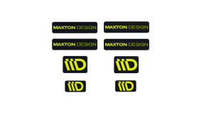 Maxton Design 3D samolepka 8 ks - čierna/limetková
