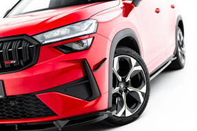 Maxton Design prítlačné krídielka predného nárazníka (canards) Škoda Kodiaq II RS - čierny 