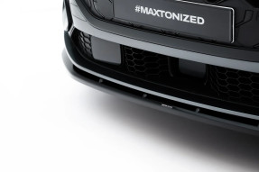Maxton Design spoiler predného nárazníka AUDI SQ5 / Q5 S-Line III Sportback / SUV - čierny lesklý  