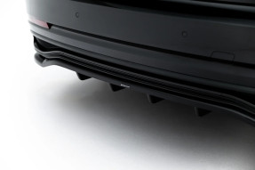 Maxton Design spoiler zadného nárazníka (s vertikálnym rebrovaním) AUDI A8 S-Line D5 Long po FL - čierny lesklý