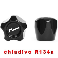 Racingline Performance krytky plniacich ventilov klimatizácie (pre staršie chladivo R134a)