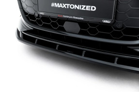Maxton Design spoiler predného nárazníka AUDI A3 8Y Sedan po FL Ver.2- čierny lesklý