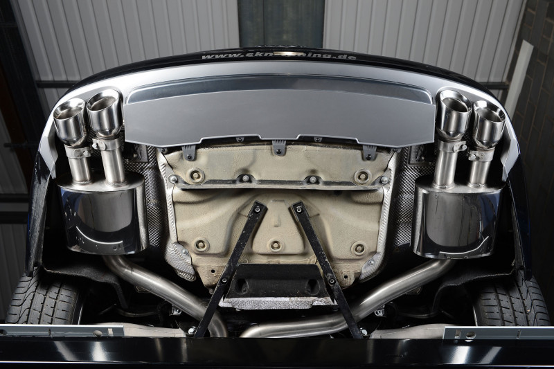 Klapkový catback výfuk Audi C7 S6 S7 4.0 TFSI (2012-2018) Milltek Sport SSXAU443 - bez rezonátora / okrúhle leštené koncovky