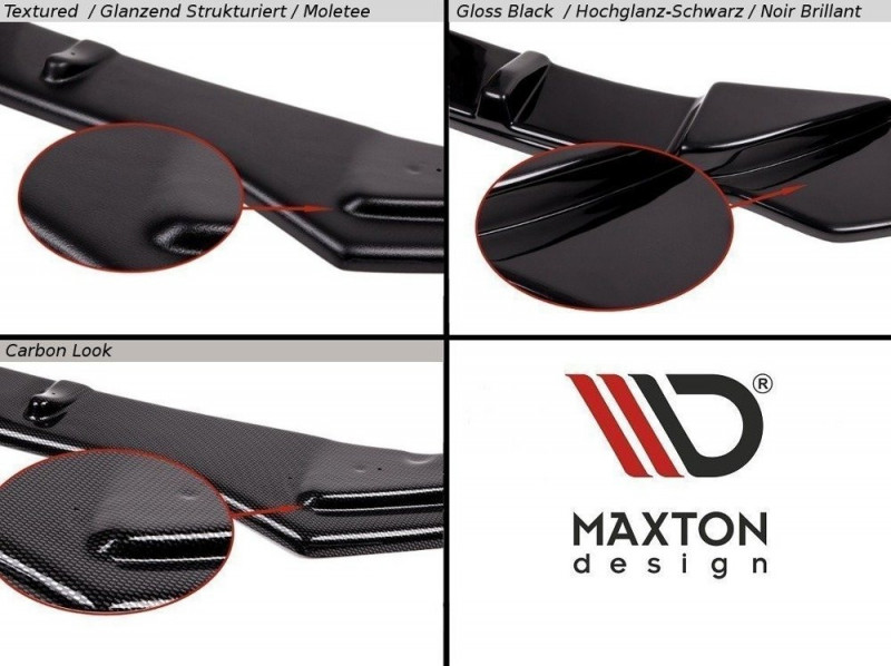 Maxton Design spoiler predného nárazníka ŠKODA Octavia III RS pred FL Ver.1 - bez povrchovej úpravy