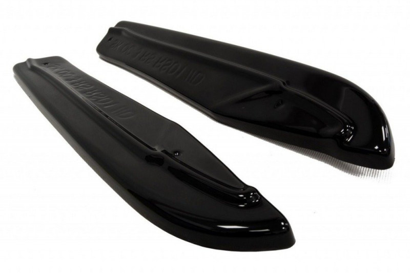 Maxton Design bočné spoilery zadného nárazníka ŠKODA Octavia III RS pred/po FL liftback/kombi - čierny lesklý