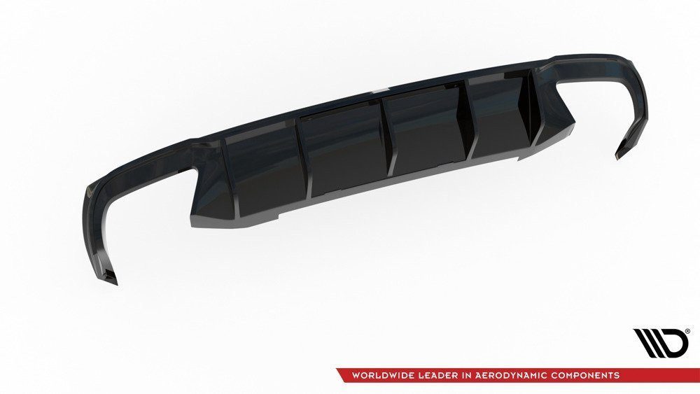 Maxton Design spoiler zadného nárazníka ŠKODA Octavia III RS pred/po FL liftback/kombi benzín Ver.2 - čierny lesklý
