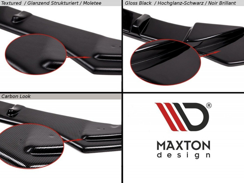 Maxton Design spoiler predného nárazníka ŠKODA Octavia IV RS Ver.3 - čierny lesklý