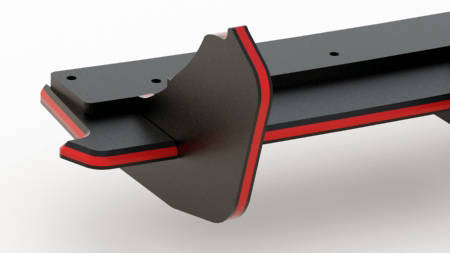 Maxton Design difúzor zadného nárazníka Street Pro ŠKODA Octavia IV kombi / liftback - čierny s plným červeným lemovaním