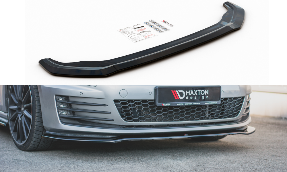 Maxton Design spoiler predného nárazníka VW Golf VII GTI Ver.2 - čierny lesklý