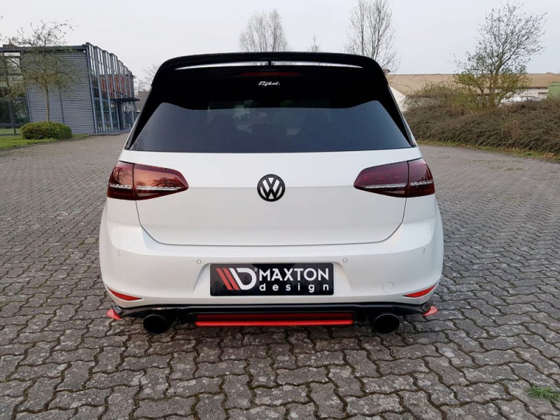 Maxton Design bočné spoilery zadného nárazníka VW Golf VII GTI CLUBSPORT - čierny lesklý