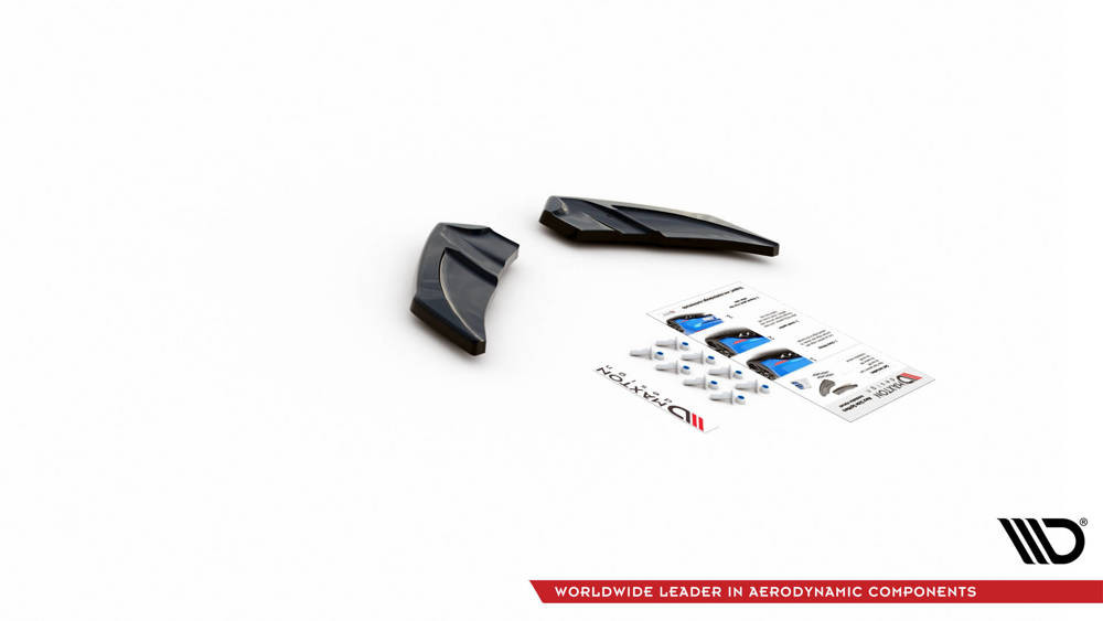 Maxton Design bočné spoilery zadného nárazníka VW Golf VII R Ver.3 - čierny lesklý