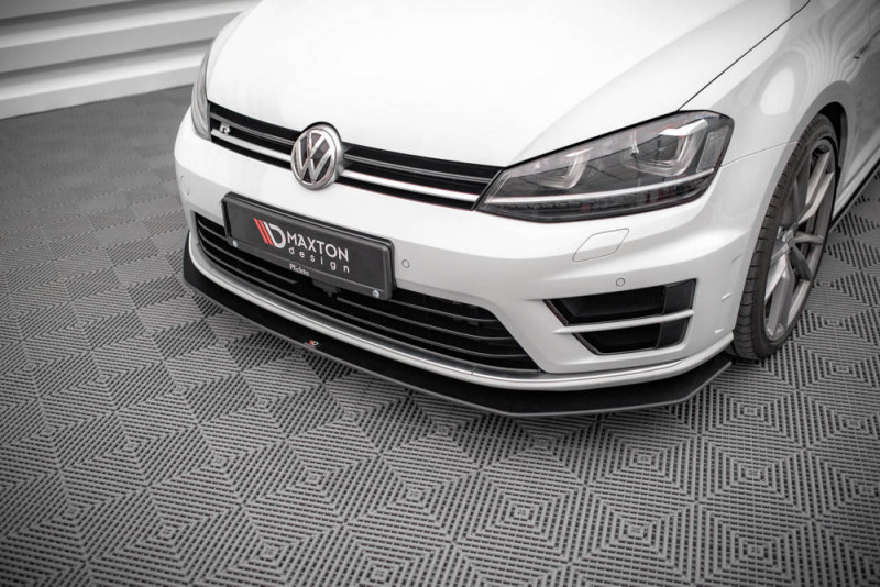 Maxton Design spoiler predného nárazníka Street Pro VW Golf VII R Ver.2 - čierno červený