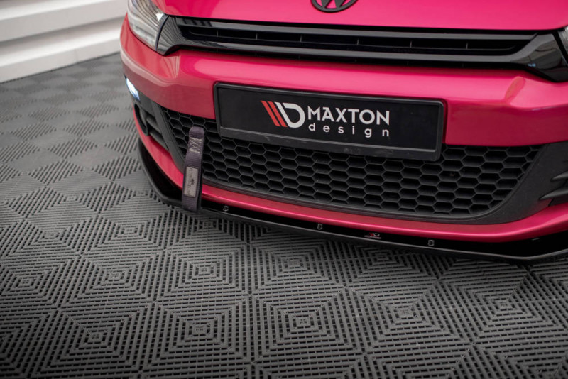 Maxton Design spoiler predného nárazníka VW Scirocco 3 - čierny lesklý