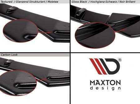 Maxton Design spoiler predného nárazníka VW Passat B8 R-Line pred FL Ver.2 - čierny lesklý