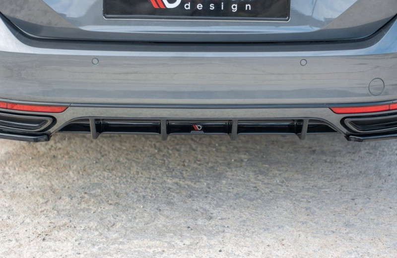 Maxton Design spoiler zadného nárazníka VW Passat B8 R-Line pred FL - čierny lesklý