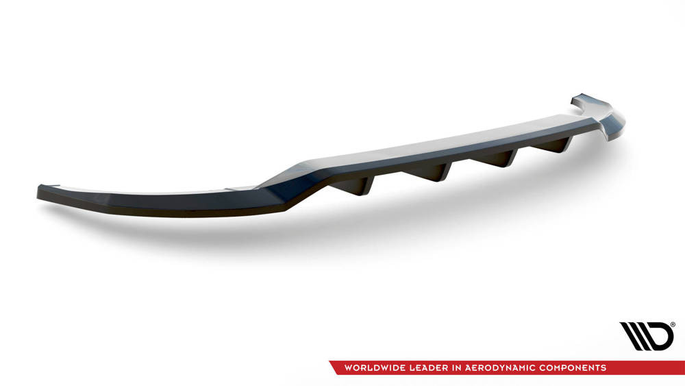 Maxton Design stredový spoiler zadného nárazníka (s vertikálnym rebrovaním) AUDI A3 8Y Sportback - čierny lesklý