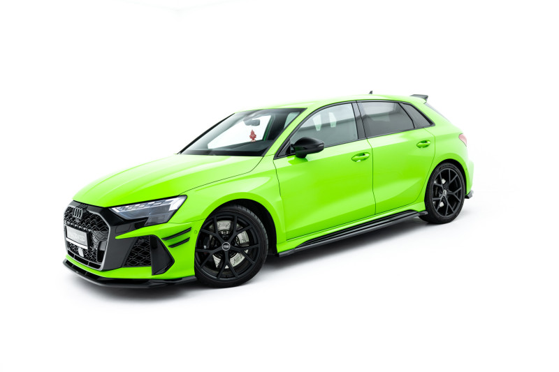 Maxton Design bočné prahové lišty AUDI RS3 8Y Sportback po FL Ver.1 - čierny lesklý