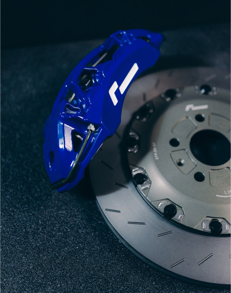 Racingline Performance Stage 3 6-piestový predný brzdový kit 380x32mm VW Golf 7/8 GTI R, Passat B8, Arteon R, Tiguan II MQB R, T-Roc R - MODRÁ