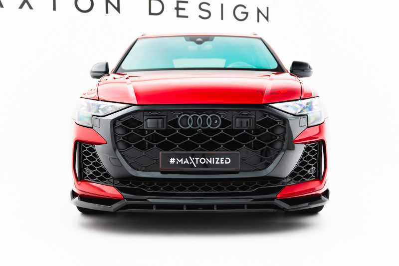 Maxton Design spoiler predného nárazníka AUDI RS Q8 po FL - čierny lesklý