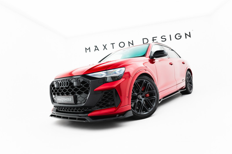 Maxton Design spoiler predného nárazníka AUDI RS Q8 po FL - čierny lesklý