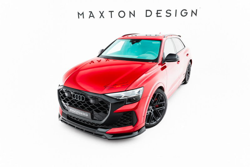 Maxton Design spoiler predného nárazníka AUDI RS Q8 po FL - čierny lesklý