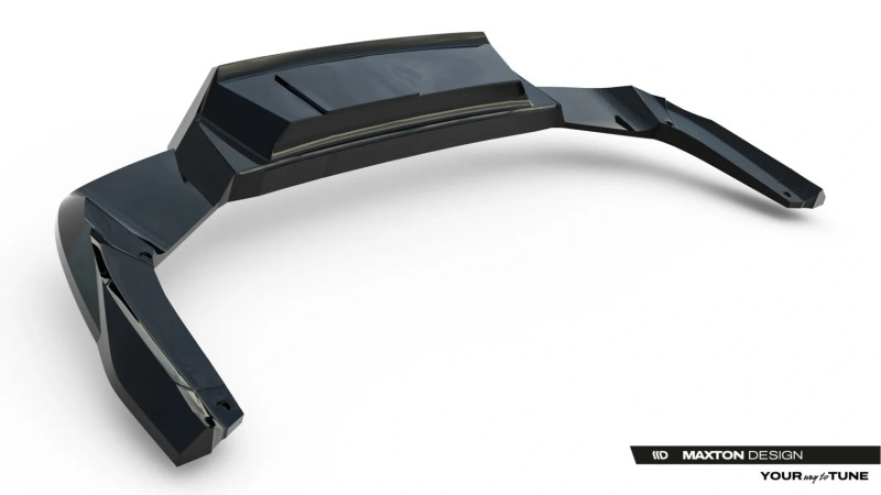 Maxton Design spoiler zadného nárazníka (s vertikálnym rebrovaním) ŠKODA Kodiaq II RS - čierny lesklý