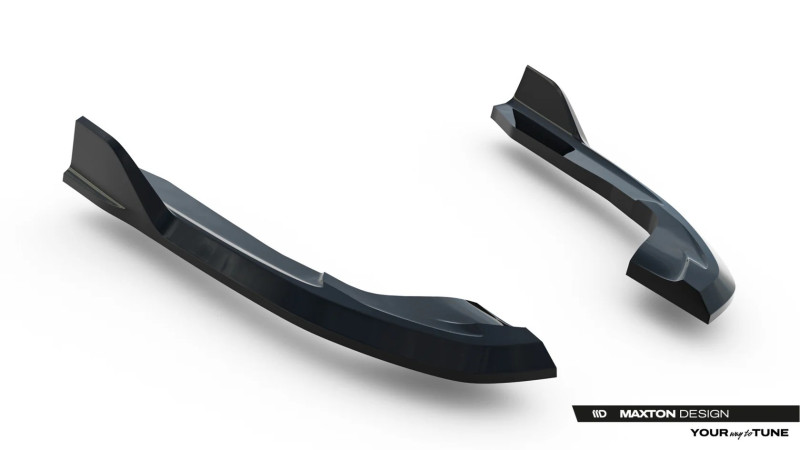 Maxton Design bočné spoilery zadného nárazníka VW Golf VIII R Variant Ver.2 - čierny lesklý