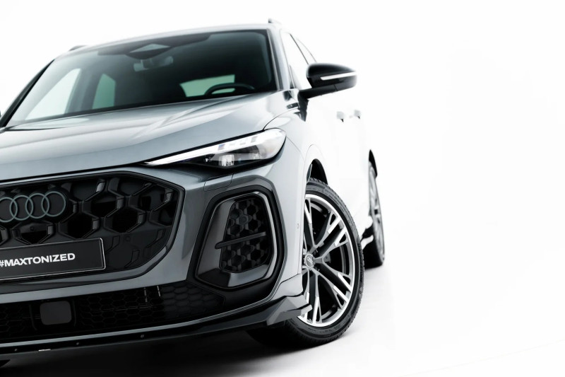 Maxton Design spoiler predného nárazníka AUDI SQ5 / Q5 S-Line III Sportback / SUV - čierny lesklý