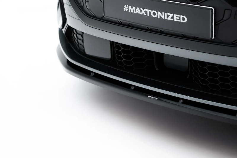 Maxton Design spoiler predného nárazníka AUDI SQ5 / Q5 S-Line III Sportback / SUV - čierny lesklý