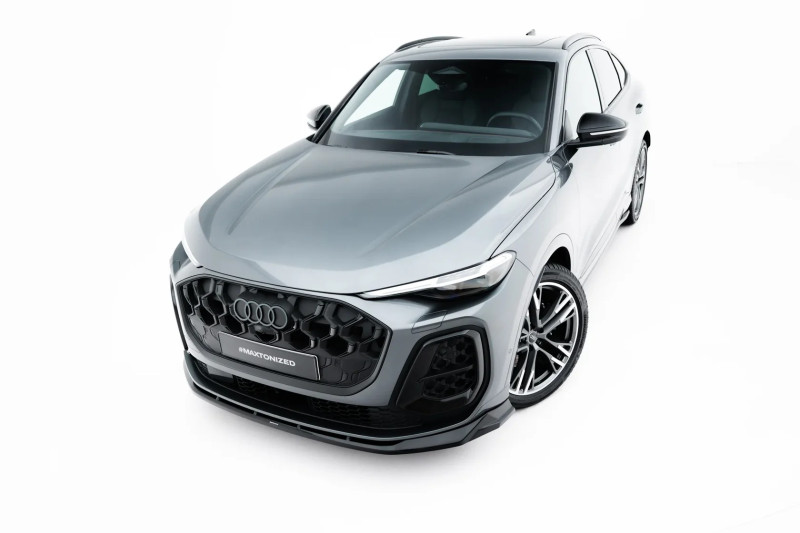 Maxton Design spoiler predného nárazníka AUDI SQ5 / Q5 S-Line III Sportback / SUV - čierny lesklý