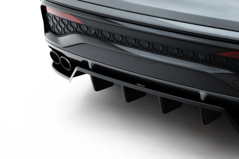 Maxton Design spoiler zadného nárazníka (s vertikálnym rebrovaním) AUDI SQ5 III Sportback / SUV - čierny lesklý